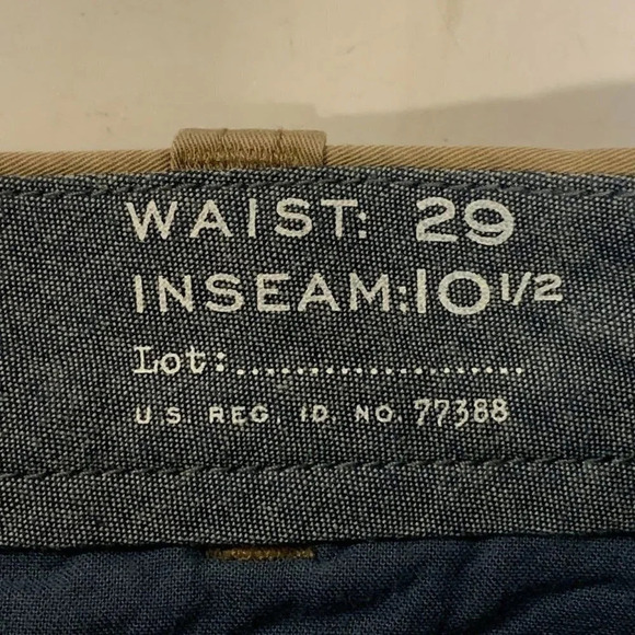 J.Crew Men's Stretch Cotton 10.5" Stretch Chino Flat Front Classic Short Size 29 - Picture 7 of 13